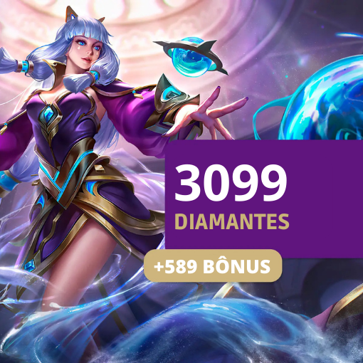 3099 DIAMONDS + 589 DE BÔNUS - MOBILE LEGENDS