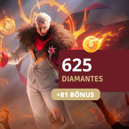 625 DIAMONDS + 81 DE BÔNUS - MOBILE LEGENDS