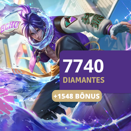 7740 DIAMONDS + 1548 DE BÔNUS - MOBILE LEGENDS